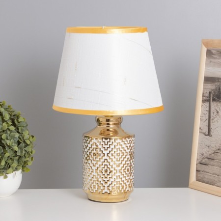 Table lamp "Claudia" 1x40W E14 white/gold 22x22x36cm