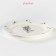 Porcelain dessert shade "lavender", d = 20.3 cm, white color