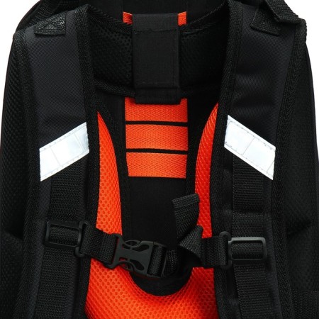 School backpack 38 x 30 x 16 cm, ergonomic back, stavia "speed", black-11
