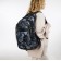 Youth backpack on lightning from textiles, 2 pockets, gray color
