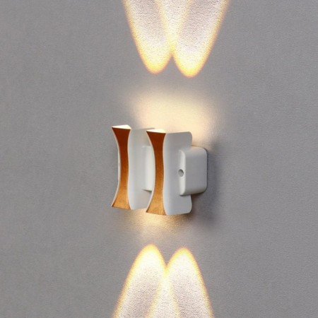 Facade lamp "Elegant", FSD-043, 4 W, 3000K, 2 rays, IP65, 220 V, plastic, white-1