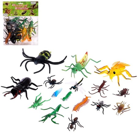 Set of insects "bugs", 16 figures