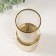 Ceramics candlestick, glass for 1 candle "Noir. Cylinder" d = 7.5 cm gold 9x9x24 cm