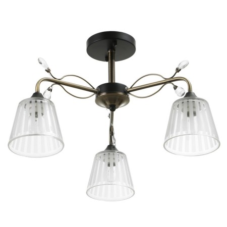 Chandelier "Charlene" 3he27 40w Black-Latun 49x49x29 cm Bayerlux