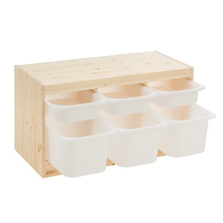 TROFAST-1 rack, with containers, pine array-2