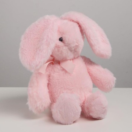 Soft toy "Bunny", 24 cm, pink color-1