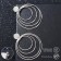 Earrings Metal "Pendulum" Color silver