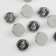 A set of metal buttons on the leg, d = 11 mm, 10 pcs, the color is silver gloss
