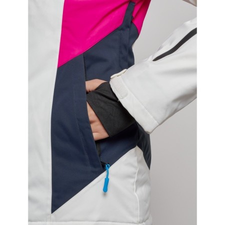 Ski jacket women's winter, size 44, white color-5