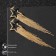 Earrings hanging "rain" star, color gold, 7 cm