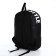 A backpack with a zipper, an outer pocket, 2 side pockets, black color
