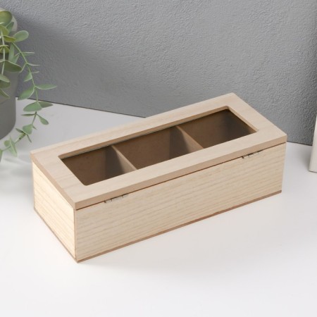 Casket tree with divisions "Flower pattern" 24x9.8x7 cm-3