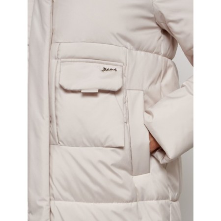 Coat insulated winter female, size 50, beige color-5