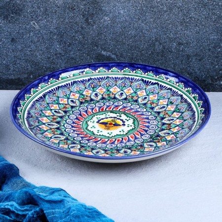 Largan Rishtan ceramics "Patterns", 32 cm, blue-9