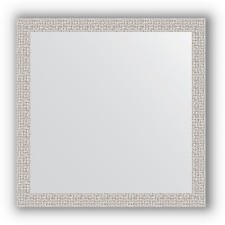 Mirror in the baguette frame - chrome mosaic 46 mm, 61 x 61 cm, evoForm