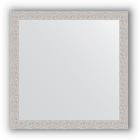 Mirror in the baguette frame - chrome mosaic 46 mm, 61 x 61 cm, evoForm