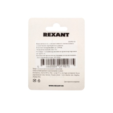 Swab for a wall lamp, Silver 1pc (blister f) rexant-2