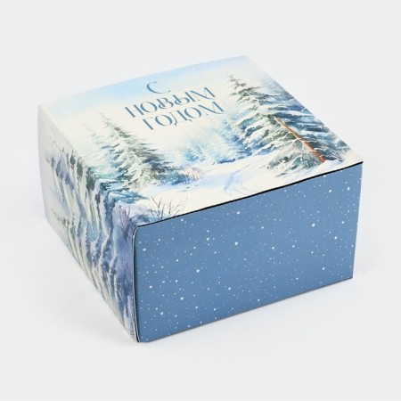 Box the team "Winter Forest", 14 x 14 x 8 cm, New Year-2
