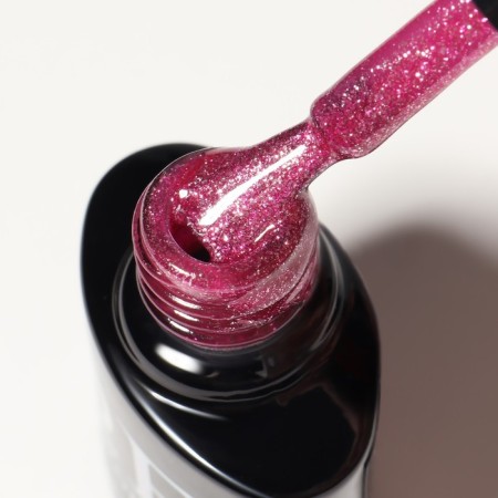 Nail varnish gel, Chrome, shimmer, 3 phase, 8ml, Led/UV, bright pink color (017)-7
