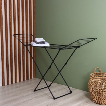 Sushilka for linen is floor folding, working length 18 m, height from the floor 95 cm, width 54 cm, black color is black-1