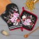 Kitchen "Flowers" mittens-output 20x28cm, 19x19cm wax, 100% HL