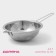 A colander made of stainless steel of a share, 2.2 l, d = 22 cm, thickness 0.3 mm, a long handle