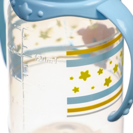 A bottle for feeding "Bear Prince", classic throat, 150 ml., 0 months, cylinder, with handles-4
