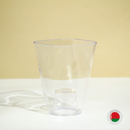 Pot for orchids, 1.5 l, 13 × 17 cm, plastic, transparent-3