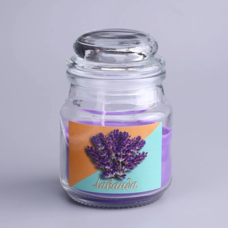 Candle in the bank Aromatic "fragrant lavender" 6x8.5cm-2