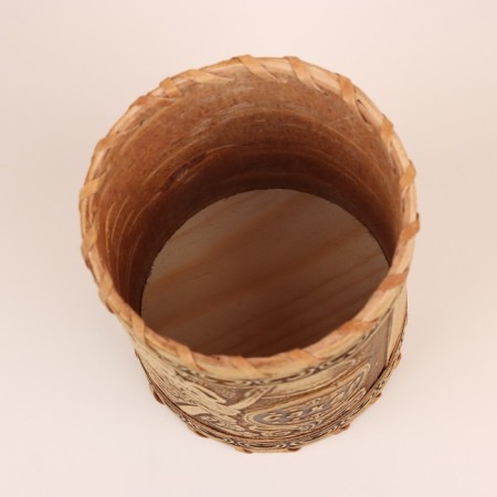 TUES for spices "Hamster", sugar, 8x8x14 cm, birch bark-3
