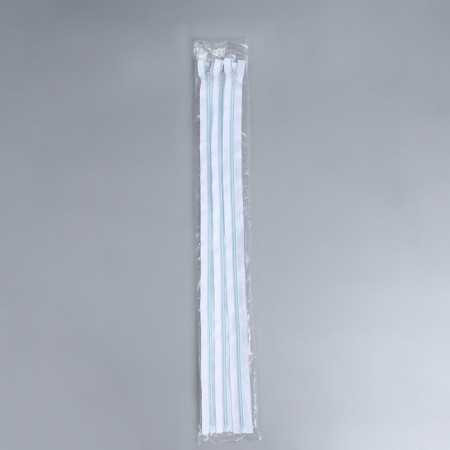 Lightning "Spiral", No. 5, detachable, automatic lock, 60 cm, white/blue color-2