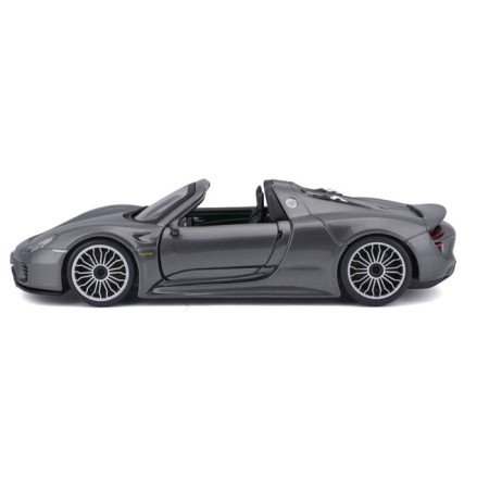 BBURAGO Porsche 918 SPYDER, DIE-CAST, 1:24, opening doors, gray gray.-8