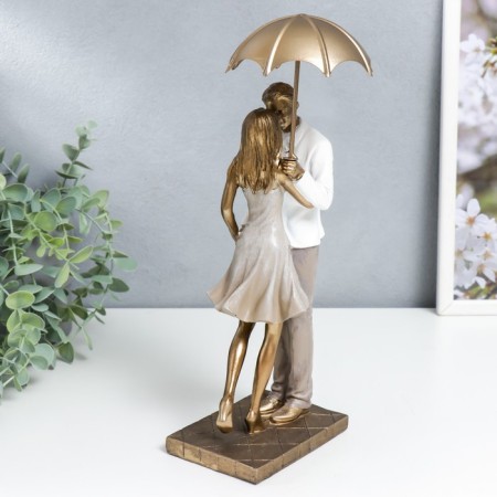 Souvenir Polystone Romance "Kiss in the rain" 30x11.5x14.5 cm-3
