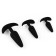 A set of anal traffic jams, cone, 3 pieces, Soft silicone, D = 19; 24; 31 mm, black