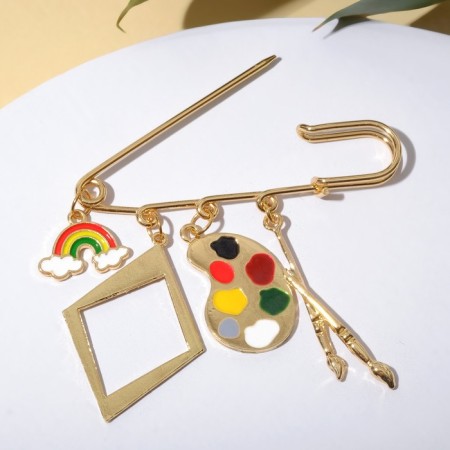 Pin "Artist" 7cm, color in gold-2