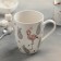 Porcelain share mug "Pink Flamingo", 350 ml, white color