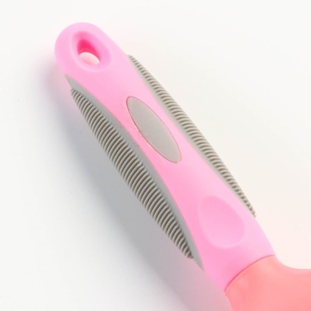 A bilateral flexible packer with straight and bent teeth, 20.5 x 4.5 cm, pink-3