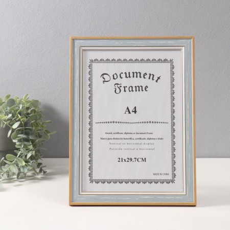 Photo frame plastic A4 Antik Format Blue with a white stripe 1.5x24.8x33.5 cm