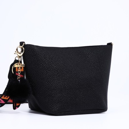 Bag Cross-Bodi with a zipper, black color-3