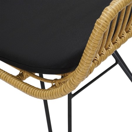 Vetle Bent chair, 560 × 570 × 810 mm, artificial rattan, beige color / black-16