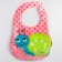 Bibslate for feeding "Snail" waterproof on Velcro, with a pocket, soft