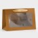 Gift package with a wide bottom and window 20 × 14 × 13.2 cm, craft