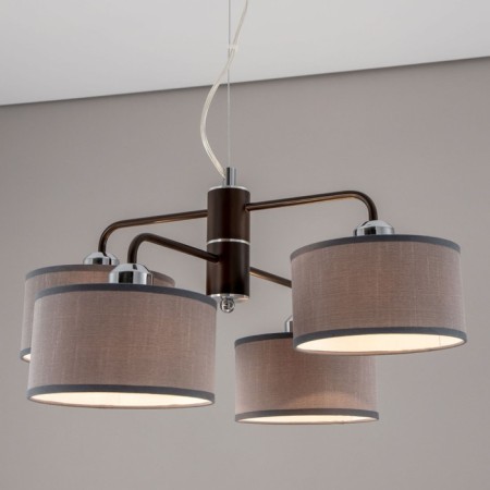 Suspended chandelier Citilux "Form" CL428241, 44x44x32 cm, 4x60W, E27, brown color-8
