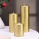 Set of candles-cylinders on the stand "Interior", 3 pcs, gold