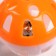 Ball for cats with a bell "Moon", 3.8 cm, orange/white