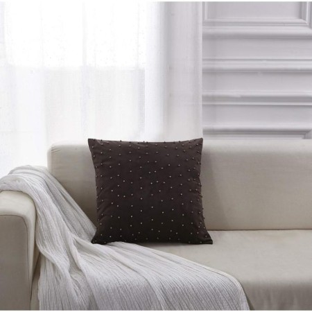 Pillowcase "Pearls", size 45x45 cm, coffee color-1