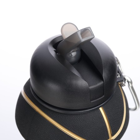 Water bottle, 550 ml, "basketball", folding, black, 18 x 8.7 cm-4