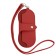 Glasses for glasses, genuine leather, pink 17x1x7.5 cm
