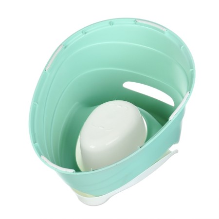 Two-color pot, light blue color-9