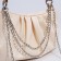 Baget bag with zipper, dairy color
